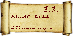 Beluzsár Kandida névjegykártya